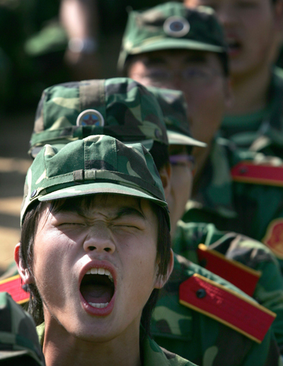Military training session in Beijing