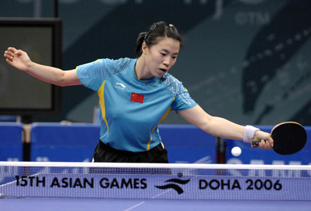 Chinese table tennis squad prepare for Asian Games