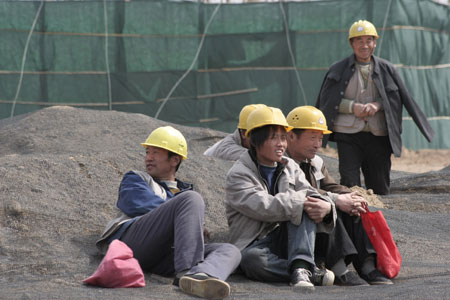 Migrant workers for Shunyi Olympic venues