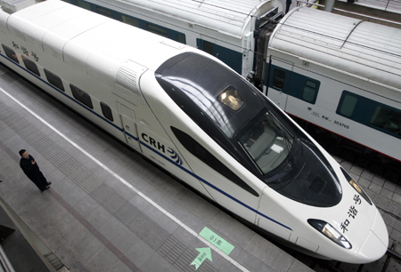 First high-speed train hits railways