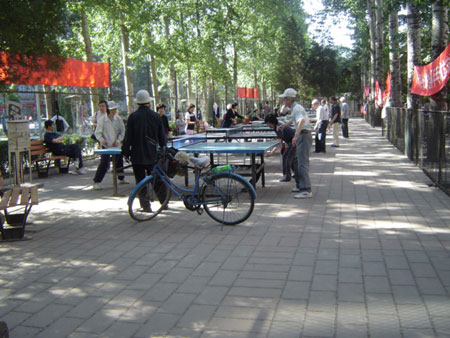 Ping-Pong games at residential community