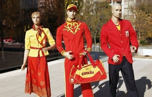 Spanish athletes mock garish Olympic uniforms