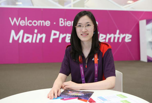 Chinese girl volunteering at London Olympics