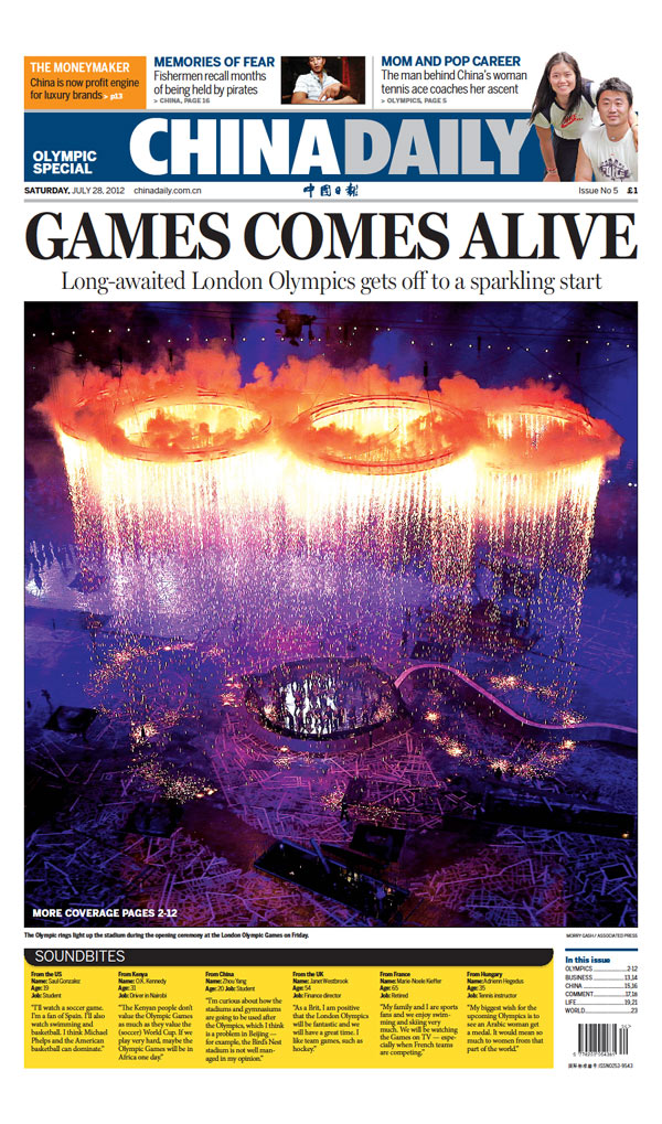 China Daily Olympic Special (July 28, 2012)