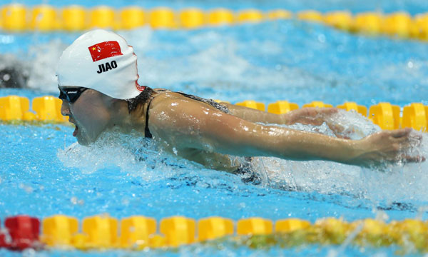 World champion Jiao captures butterfly gold