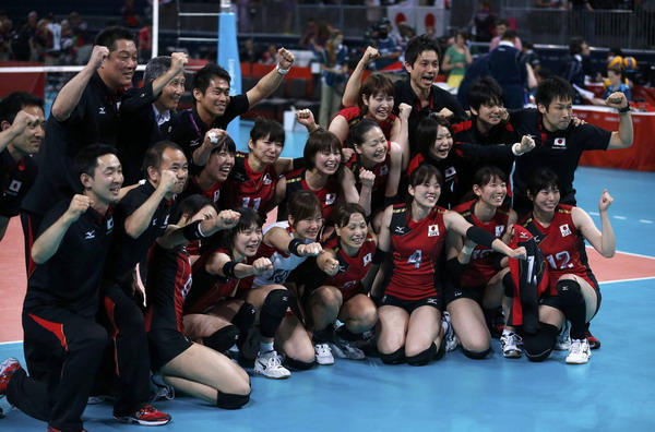 Japan win women's volleyball bronze medal match