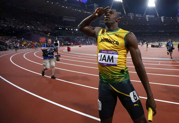 Jamaican relay team takes gold and sets new record
