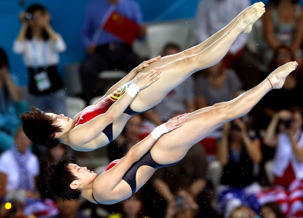 China amasses third diving gold