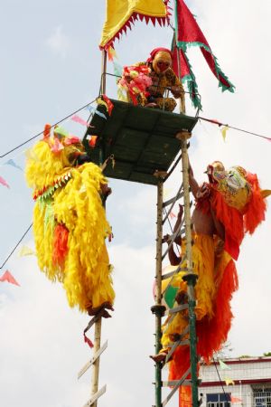 Stunt shows held to celebrate 60th National Day