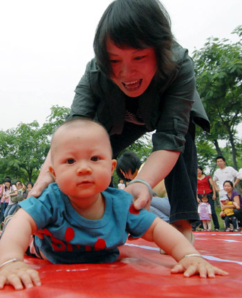 Baby first, no kidding!