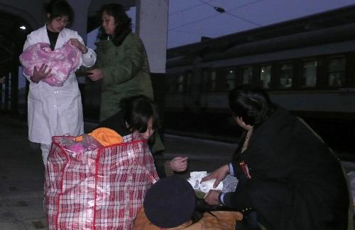 Baby born on railway station platform safe and sound