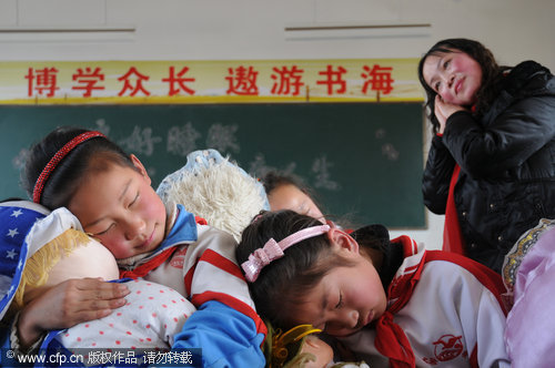 A 'sleep class' to mark the World Sleep Day