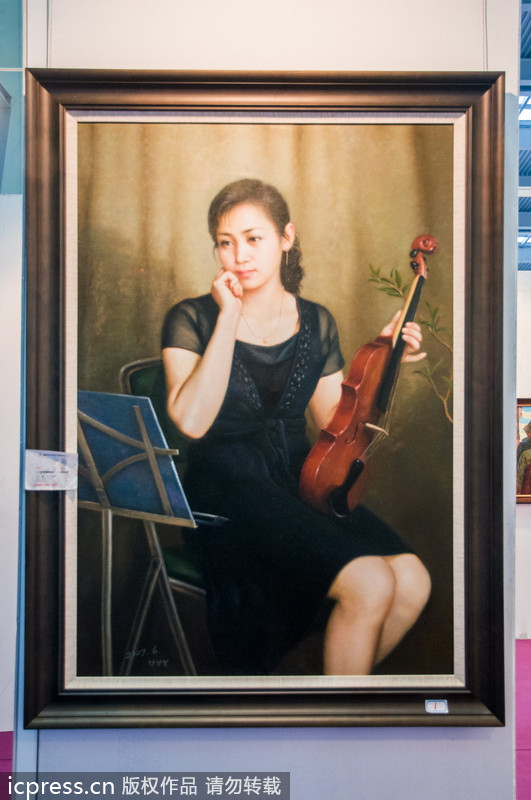 Paintings depict life in the DPRK[10]- Chinadai