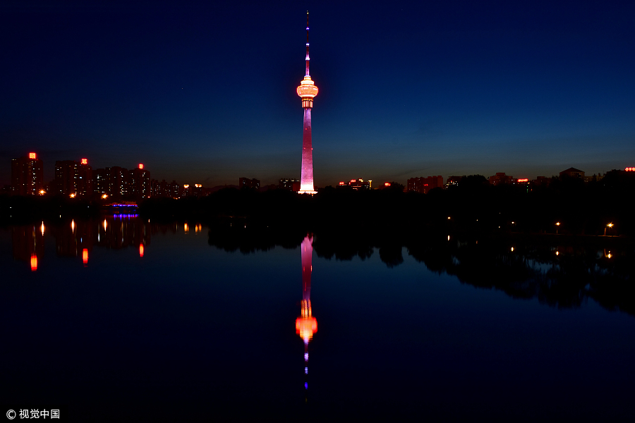 Beijing's landmarks light up for Belt and Road