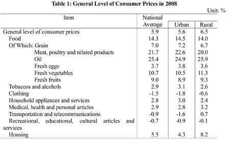 Full text of China's 2008 statistical communiqué of economic, social development