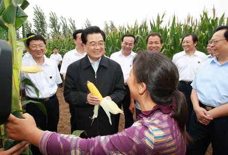 Hu stresses reform, development in rural areas