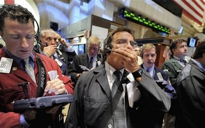 Dow finishes below 10,000 for first time since '04