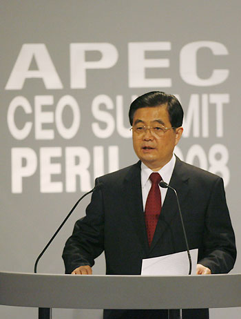 Hu urges APEC to promote sustained economic growth