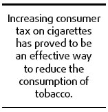 Raise tax on tobacco