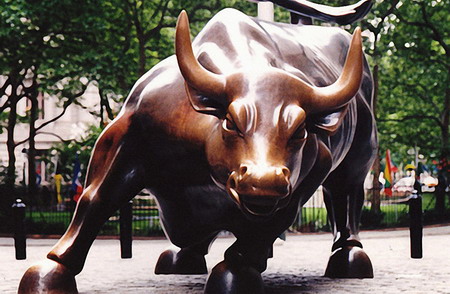 The bull comes charging from Wall Street