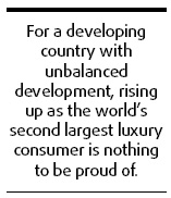 Unhealthy luxury