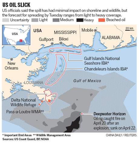 Spill outlook bleak for US coast