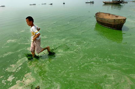 China warns of blue algae outbreak in major lake