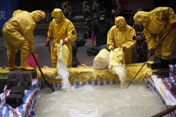 Pollution source under control in Longjiang River