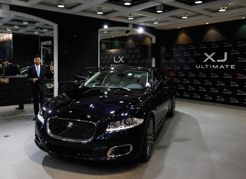 Jaguar XJ Ultimate displayed in HK