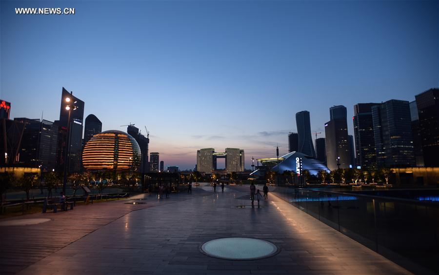 Night view: Hangzhou, host city of G20 Summit