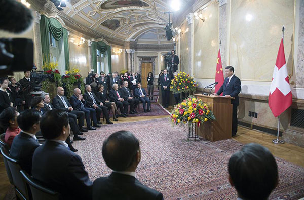 Xi meets with Swiss Federal Council members