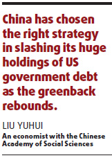 Holdings of US Treasury debt slashed