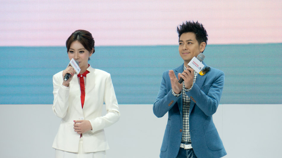 Jimmy Lin Zhiying, models at Toyota pavilion