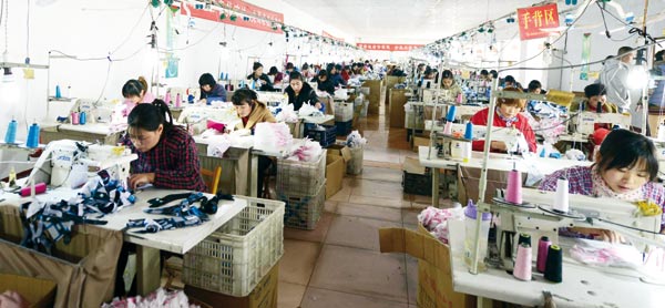 Many hands make light work in glove firm