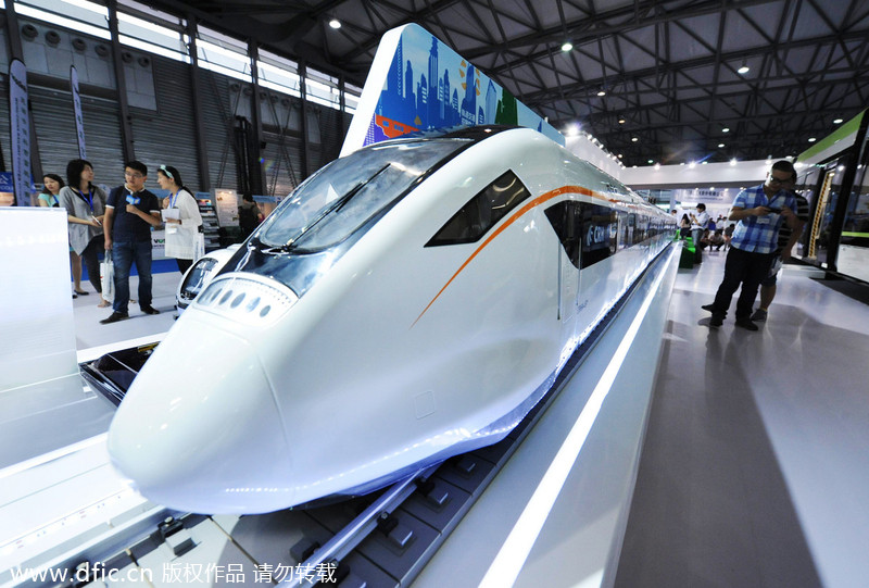 Amazing trains on display in Shanghai