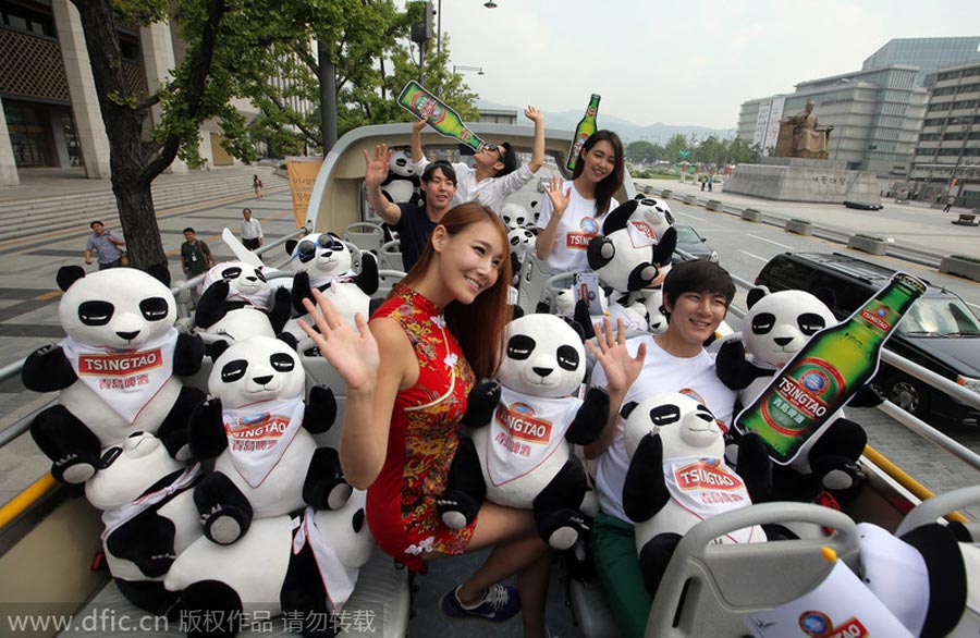 Tsingtao beer panda in Korea