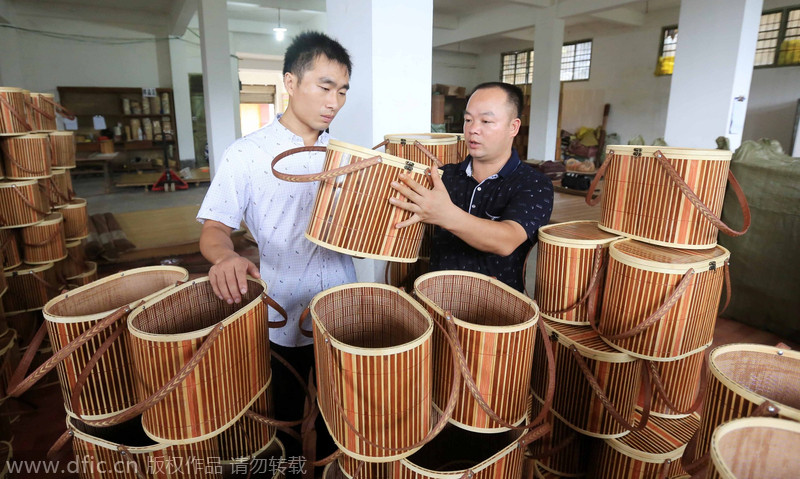 Farmers climb bamboo ladder to riches