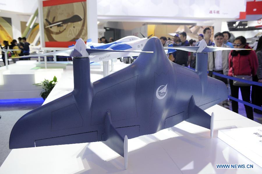Unmanned aerial vehicles displayed at Zhuhai air show
