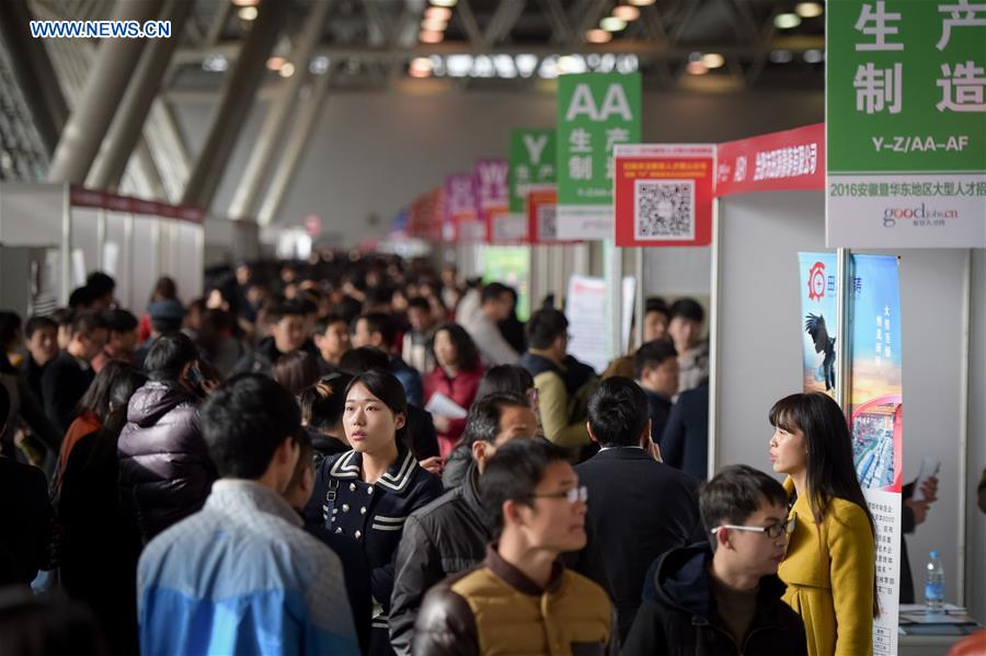 Job fair held in China's Anhui province