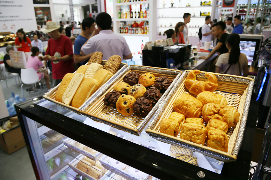 A taste of coffee at exhibition in Beijing