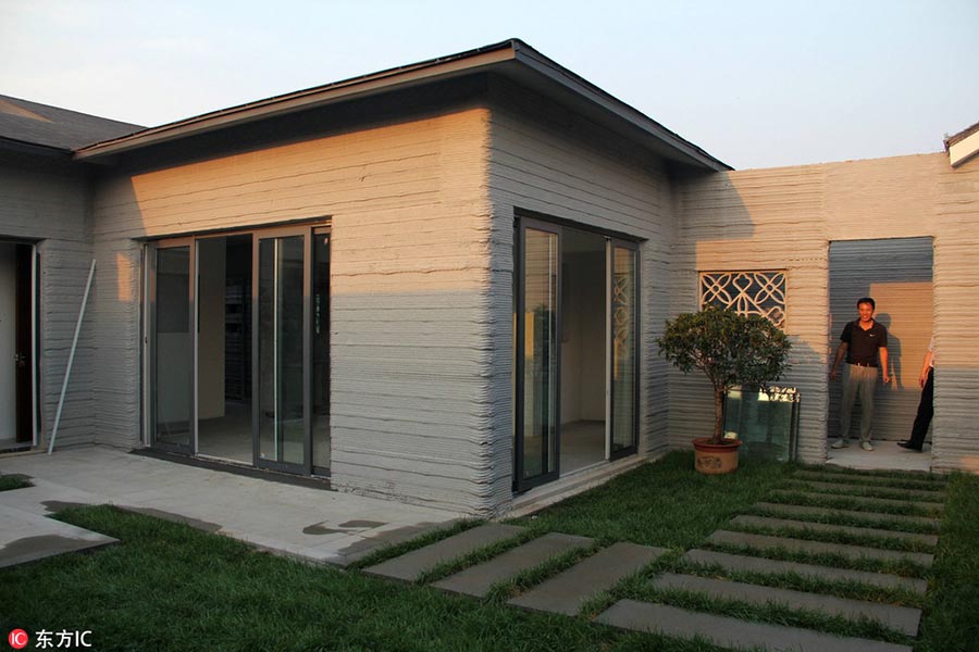 Village in Shandong unveils 3D-printed villas