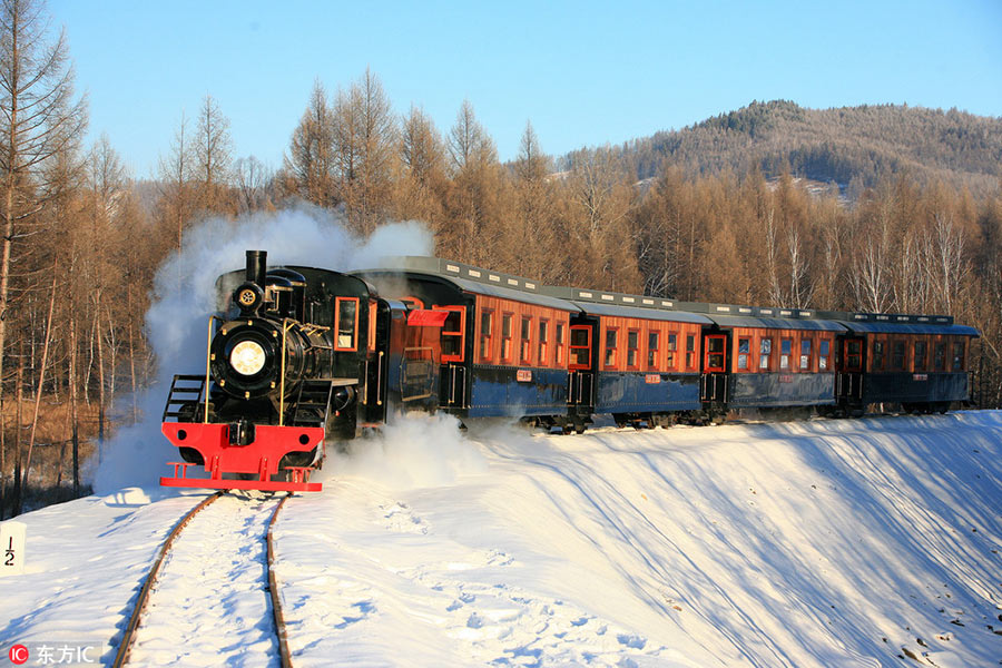 Snowy landscapes offer picture perfect train travel