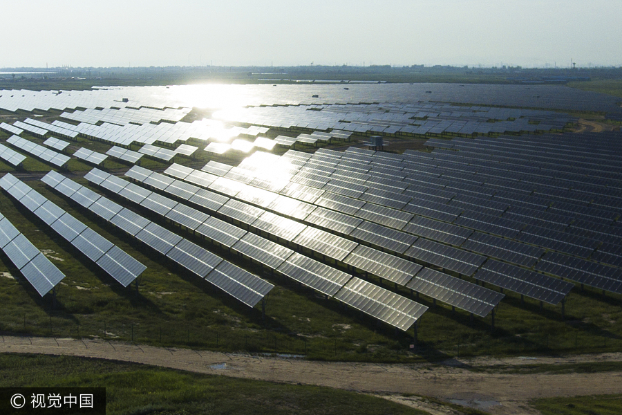 Panda-shaped solar power station starts operation