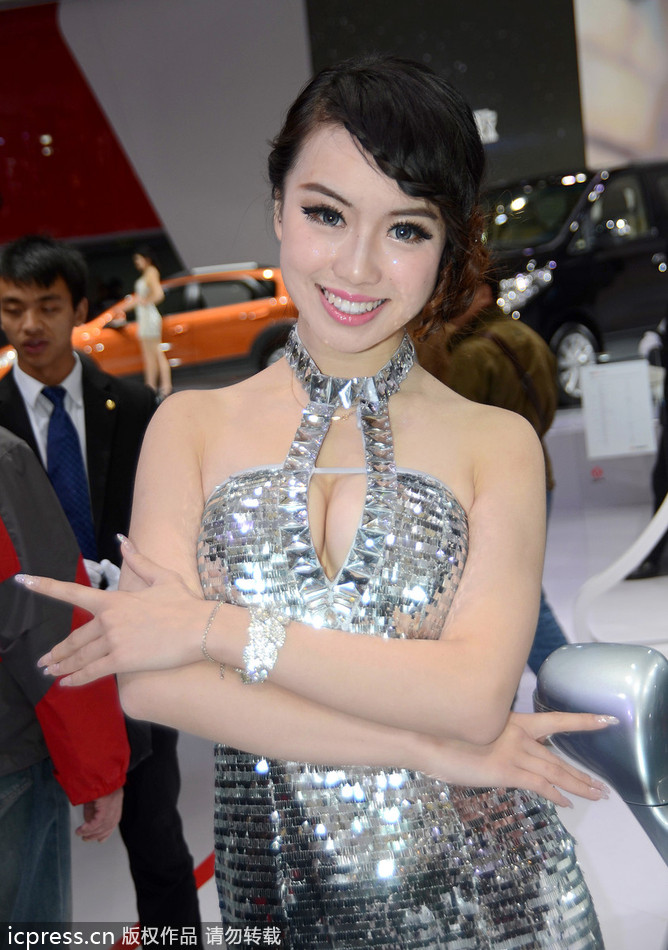 Hot girls on Auto Shanghai 2013 auto show