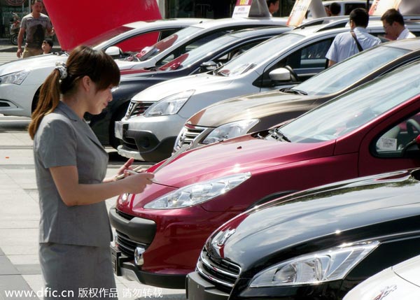 China auto sales down from record high