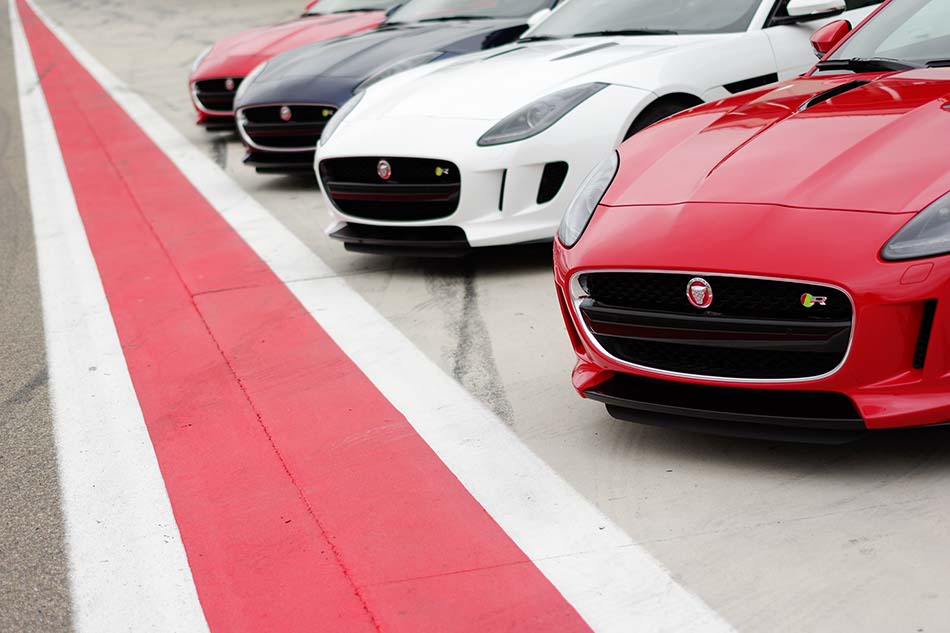 Jaguar F-Type Coupe on track