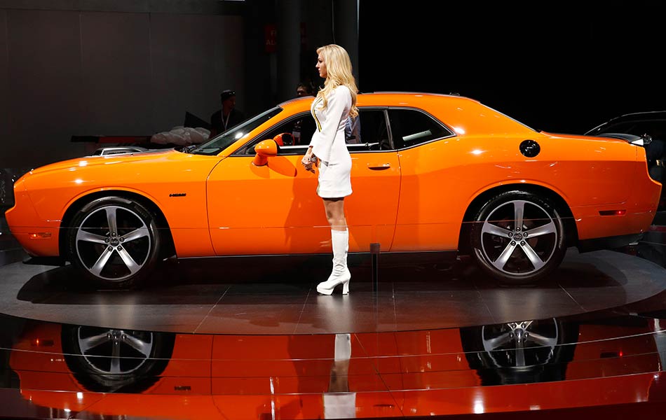 Models at New York auto show