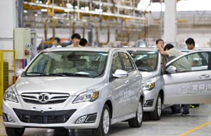 China's new energy car output surges