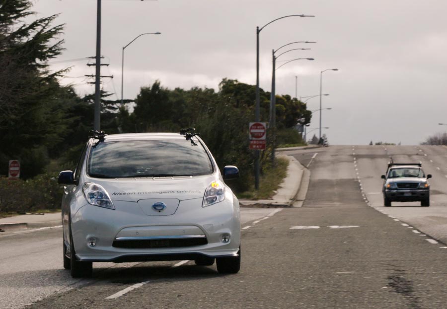 Nissan Intelligent Driving car gives rides in California