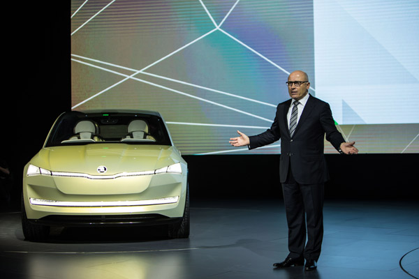 Skoda debuts first electric car in Shanghai